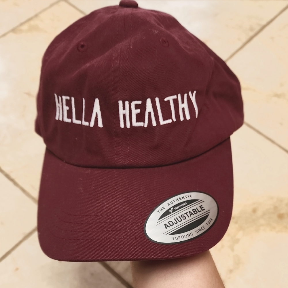 Maroon 'Hella Healthy' Cap